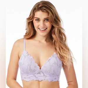 3/$10 NWOT Lavender Juniors' SO® Lace Wireless Push-Up Bra Size Large
